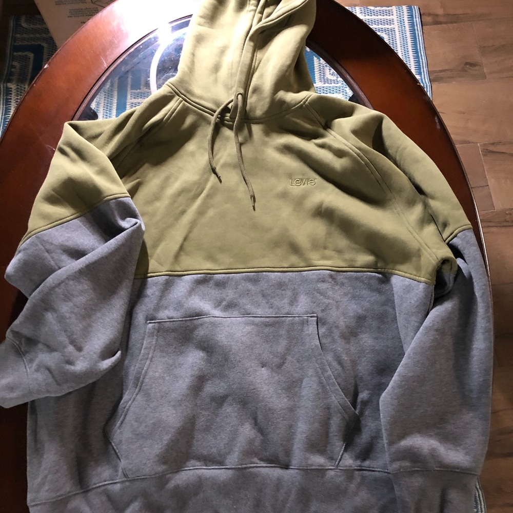 Levi's Green and Gray Sweatshirt Casual Style